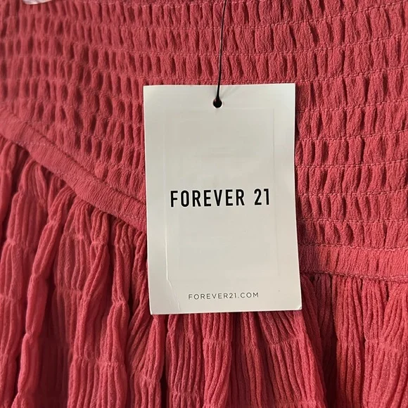 NWT Forever 21 Pink Ruffle Mini Skirt - Picture 2 of 5